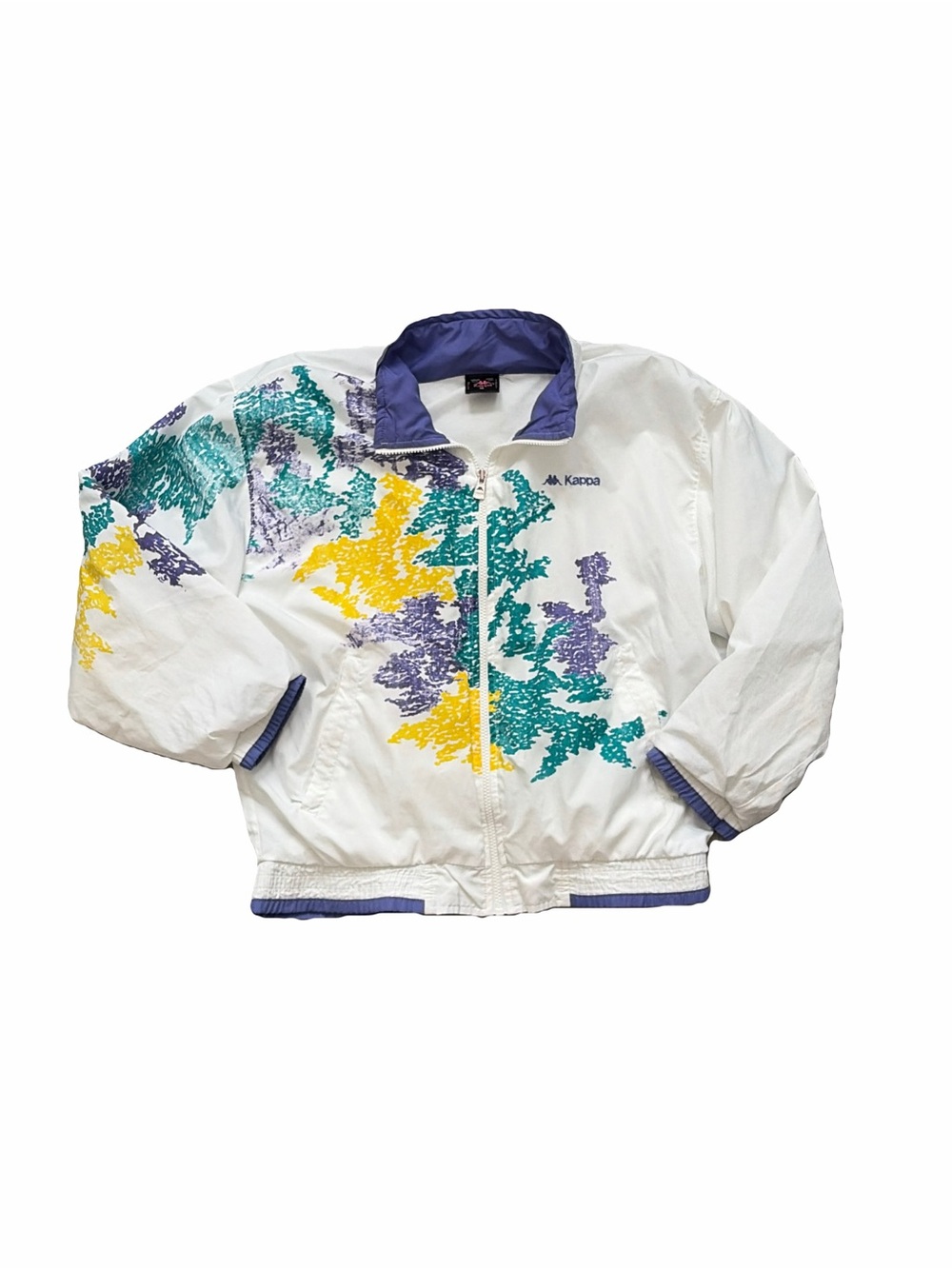 Vintage 90s Kappa Colorblock Windbreaker Jacket